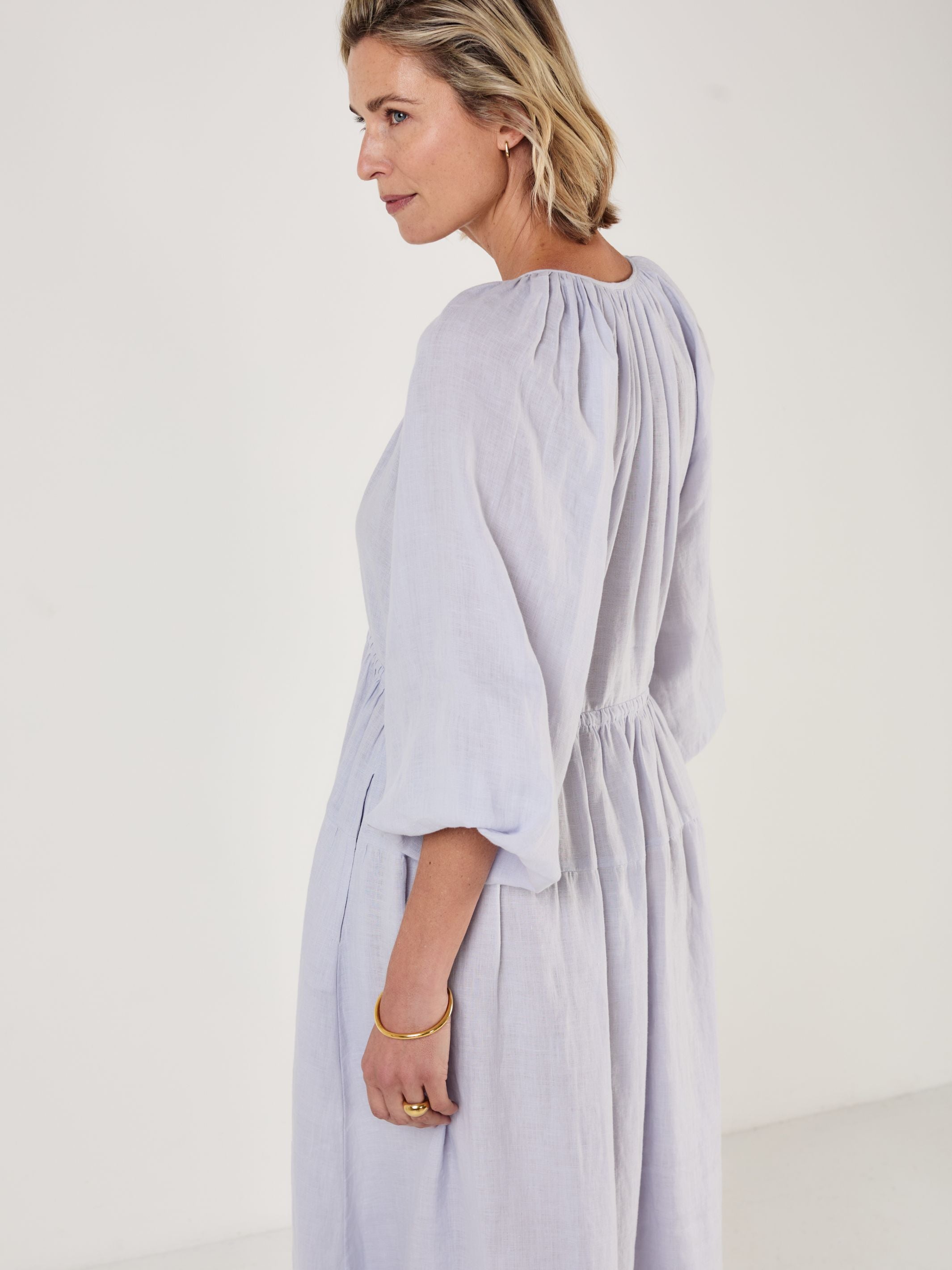 VICTORIA - MIST Linen Dress - Mondo Corsini