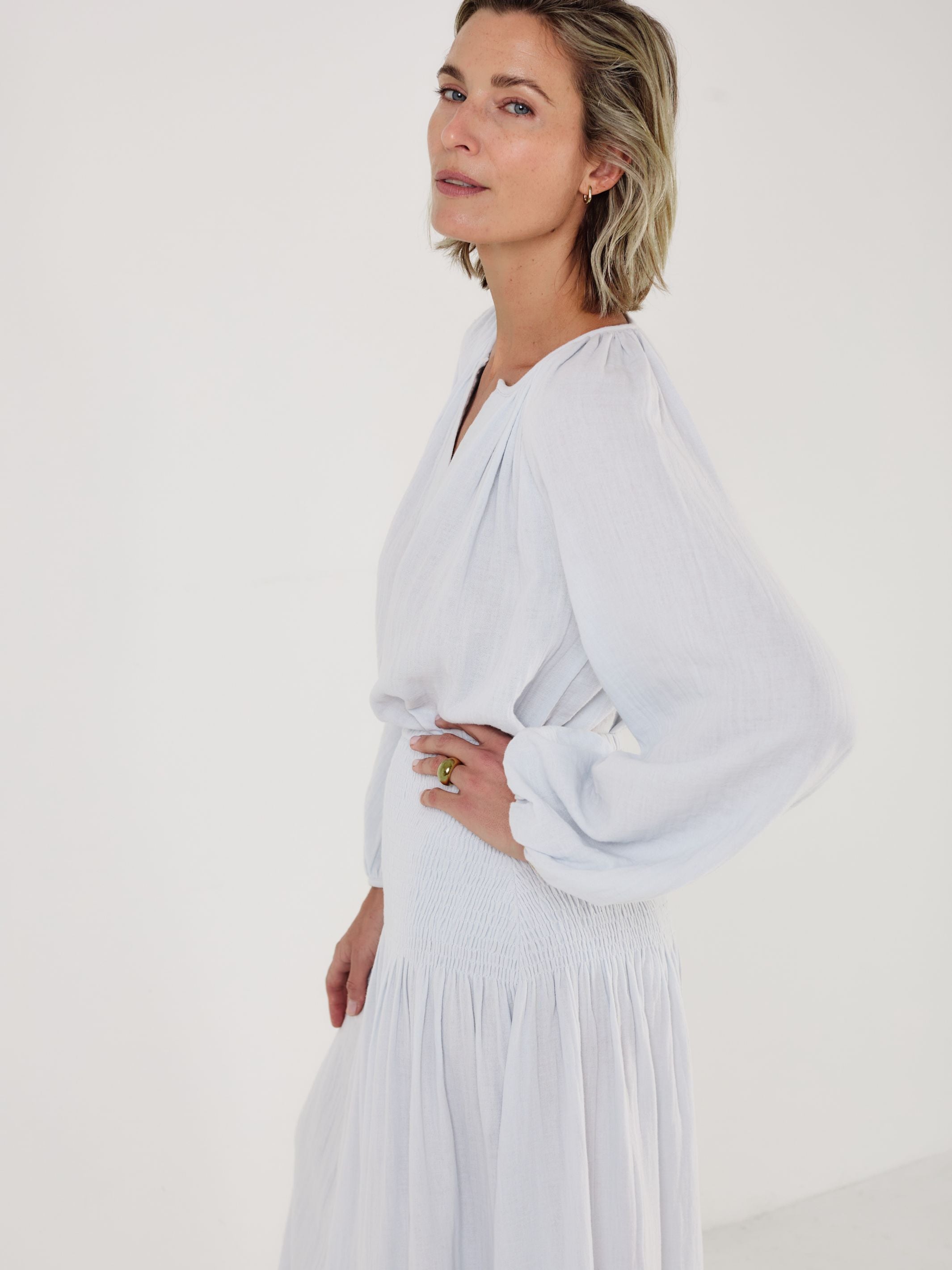 ELIZA CLOUD Cotton Blouse - Mondo Corsini