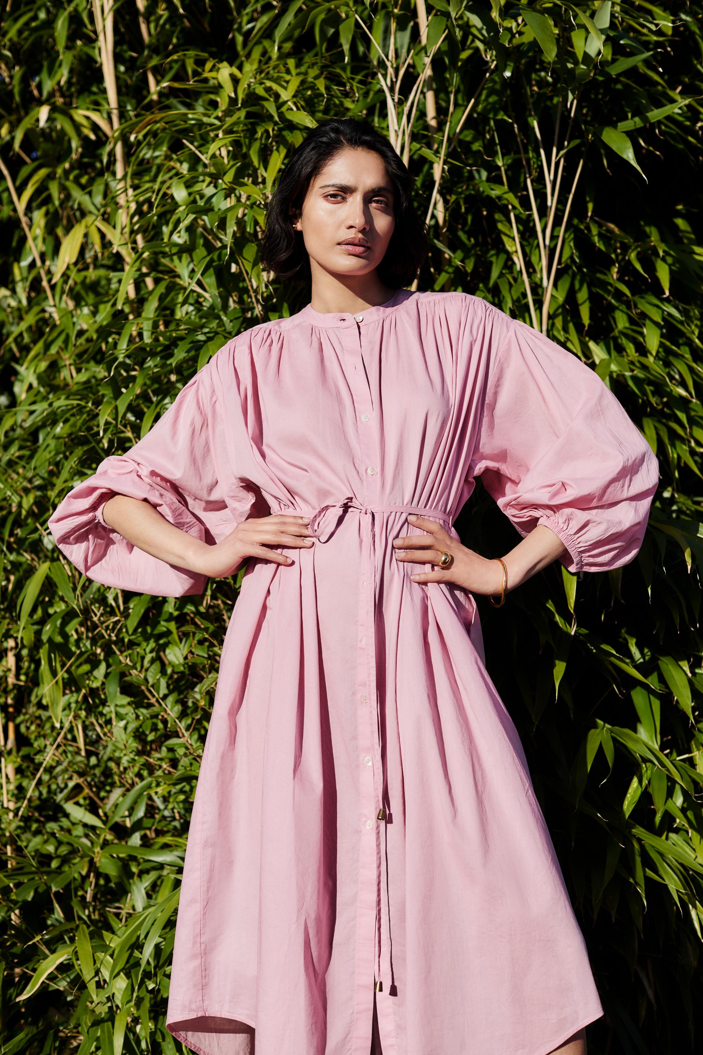 Como - BLUSH Cotton Voile Dress - Mondo Corsini