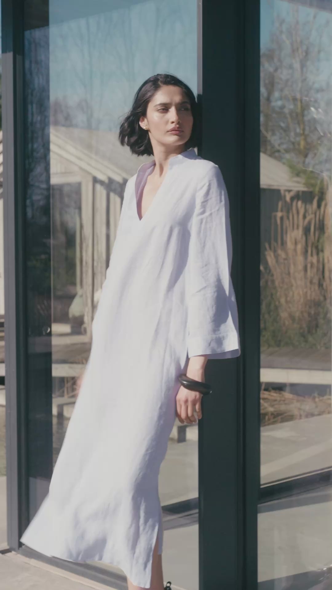 CLAIRE MIST LINEN KAFTAN