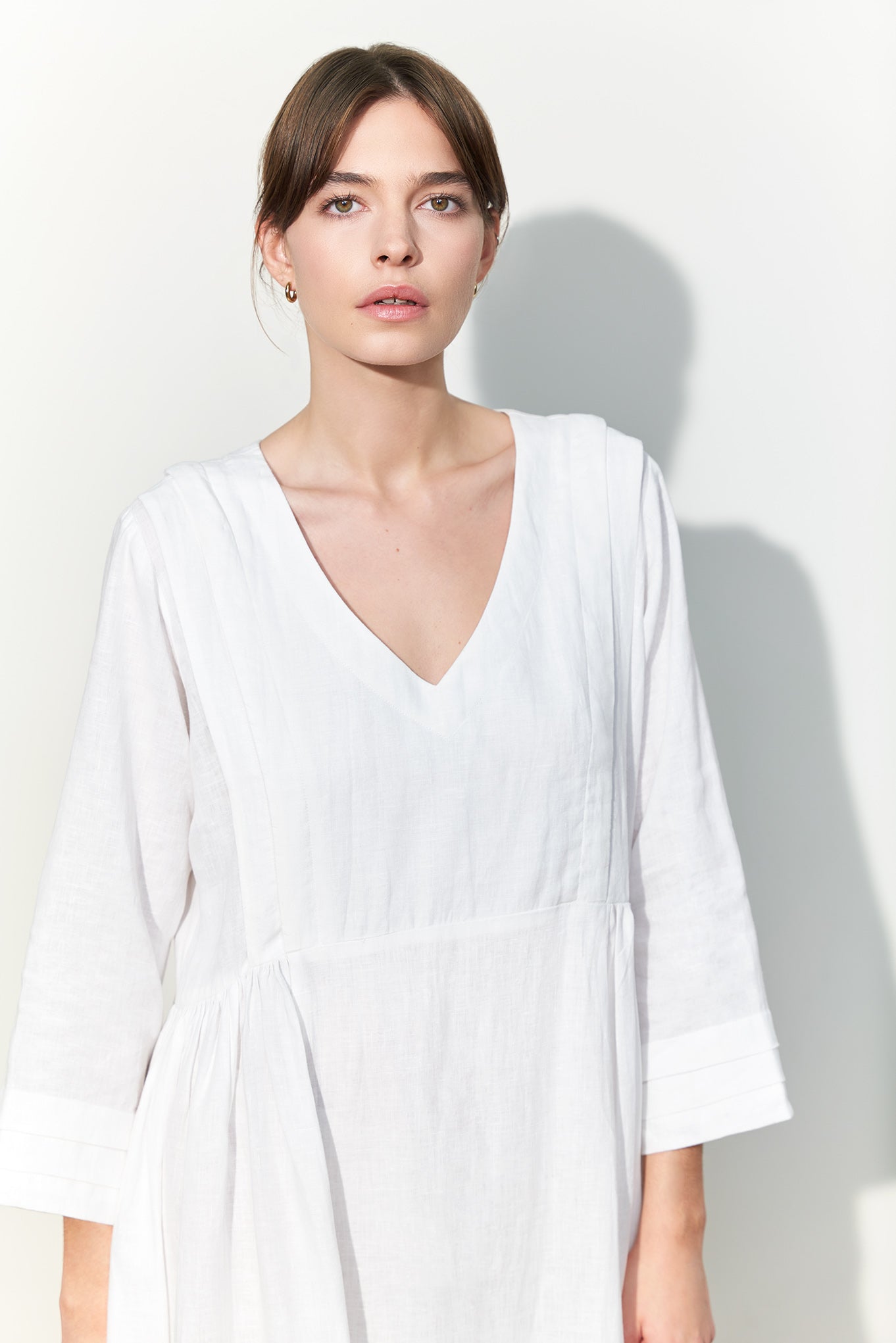 Patti - White Linen Dress - Mondo Corsini